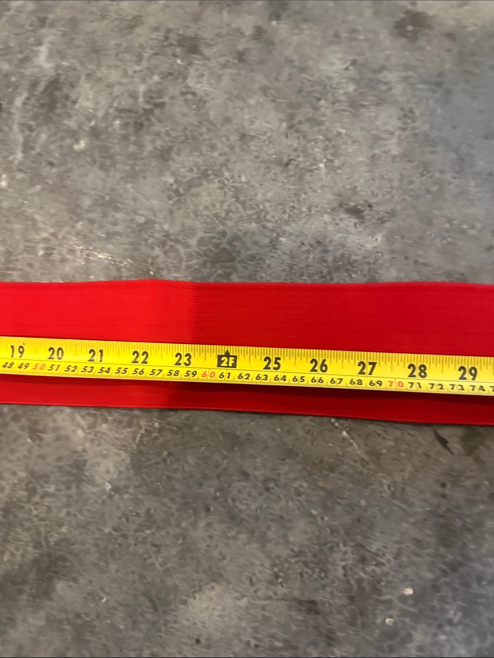 Red Wide Elastic Belt with Round Buckle - Picture 5 of 7